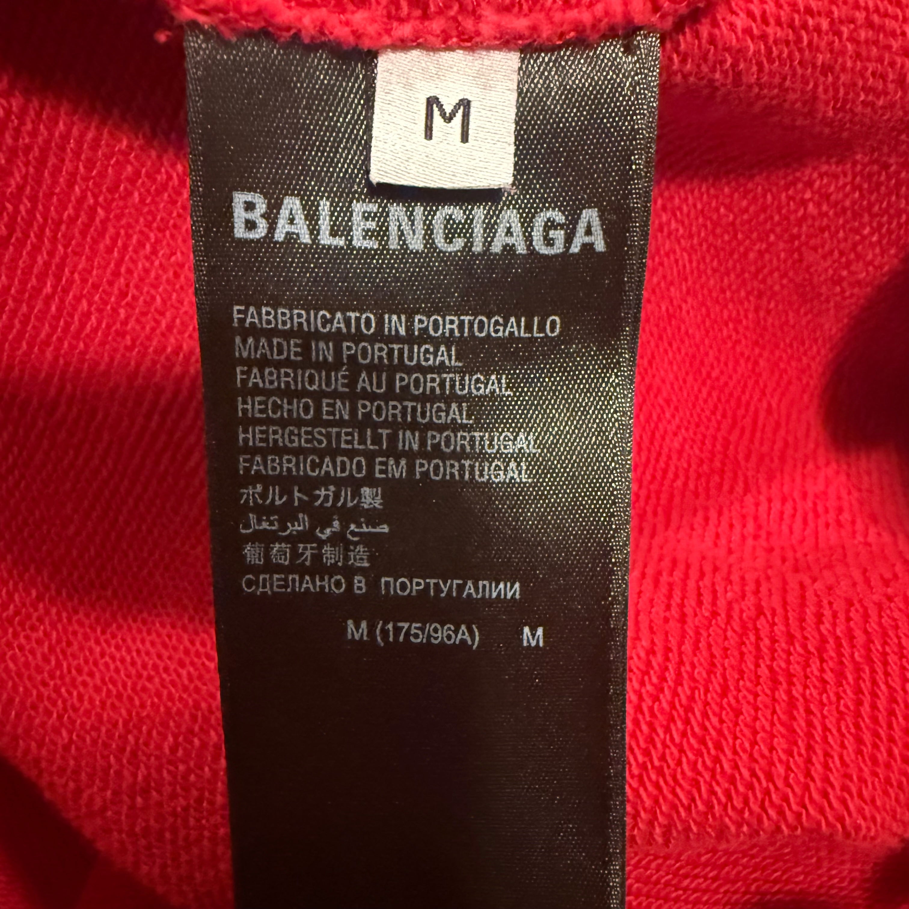 Balenciaga Red Graffiti Skater Hoodie Size M