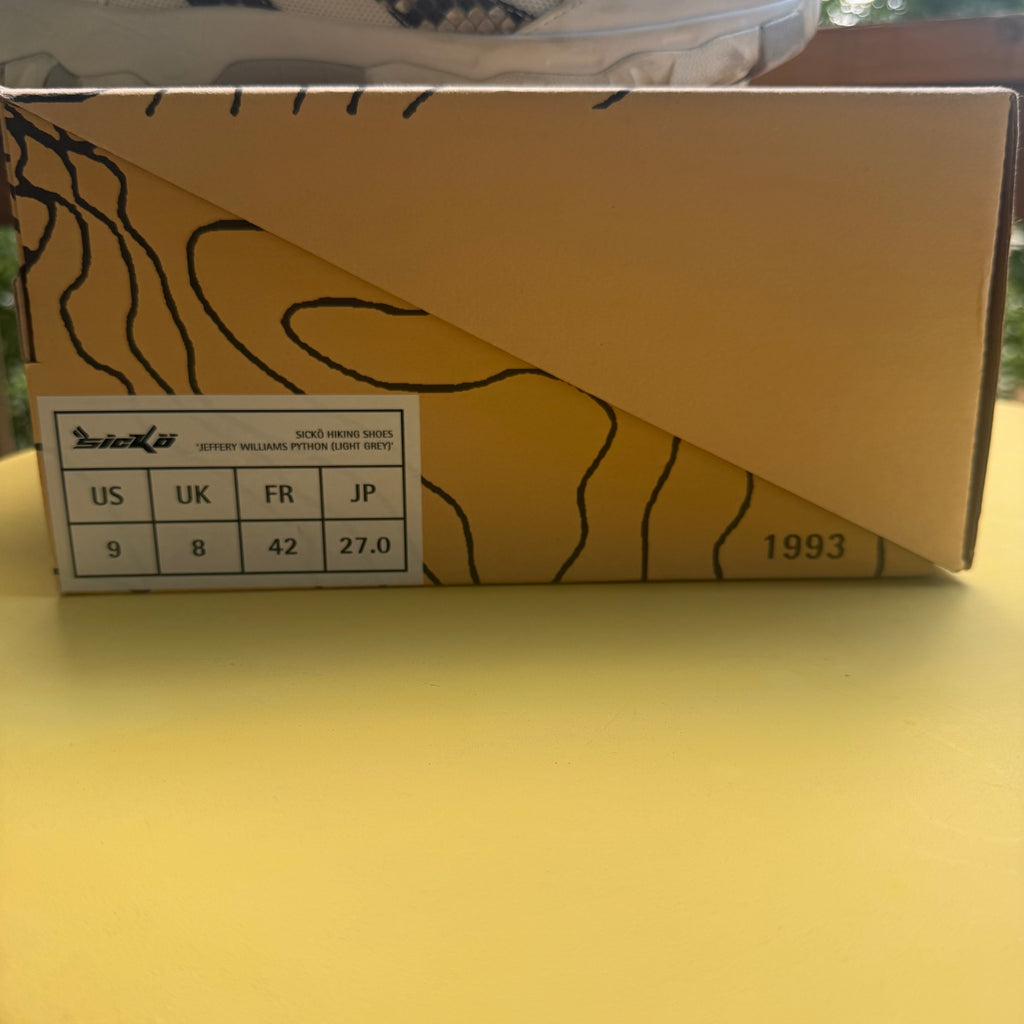 Sicko Hiking Shoe White Python Size 9